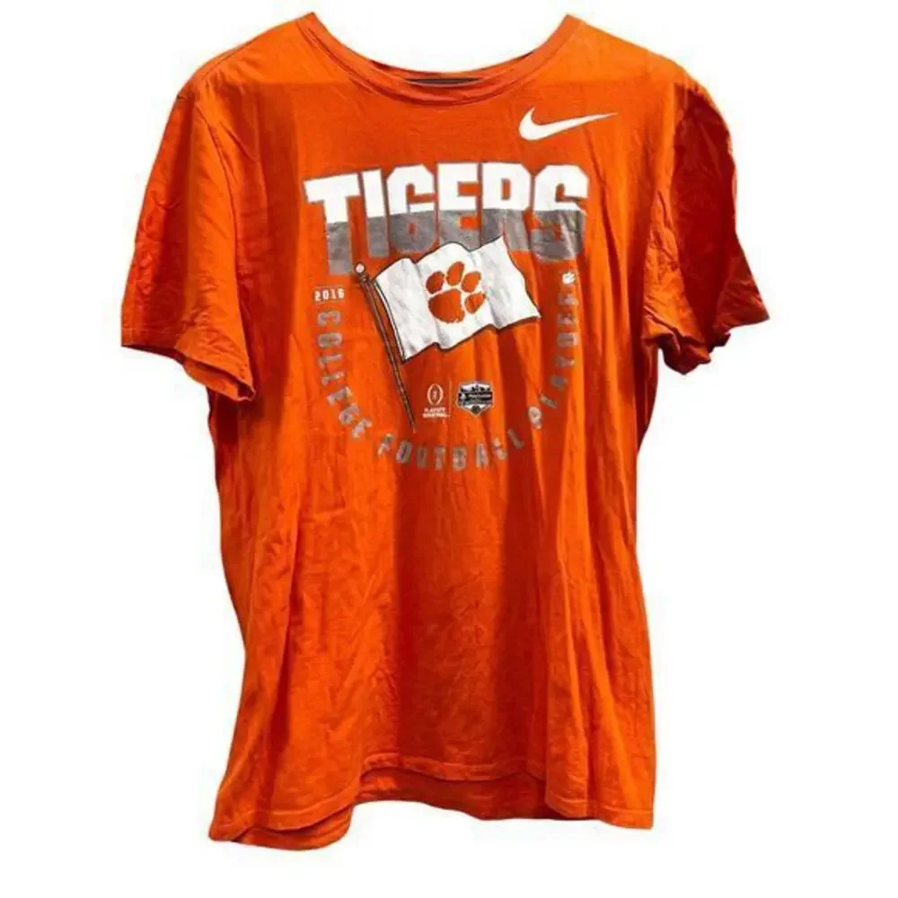 NIKE Clemson Tigers 2016 women’s Iren Orange Short sleeve football tee sz L